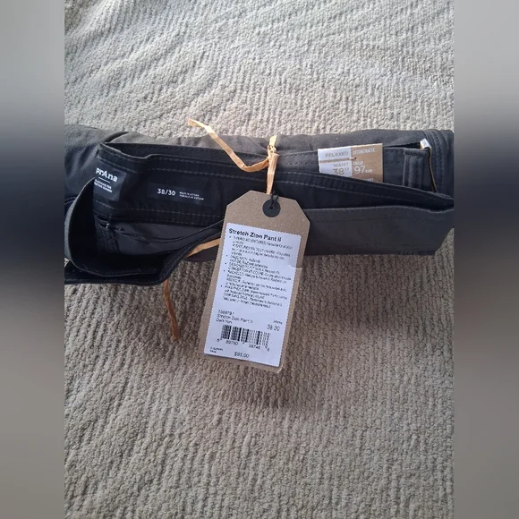 The prAna Stretch Zion Pant II - Mens, Dark Iron, - Picture 4 of 7